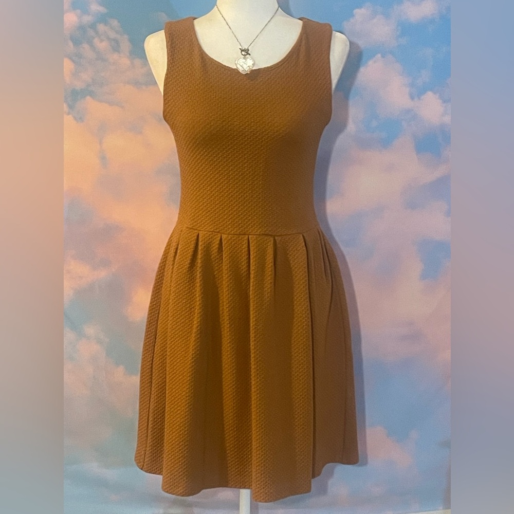 Classic and Chic Ganni Cognac Mini Dress